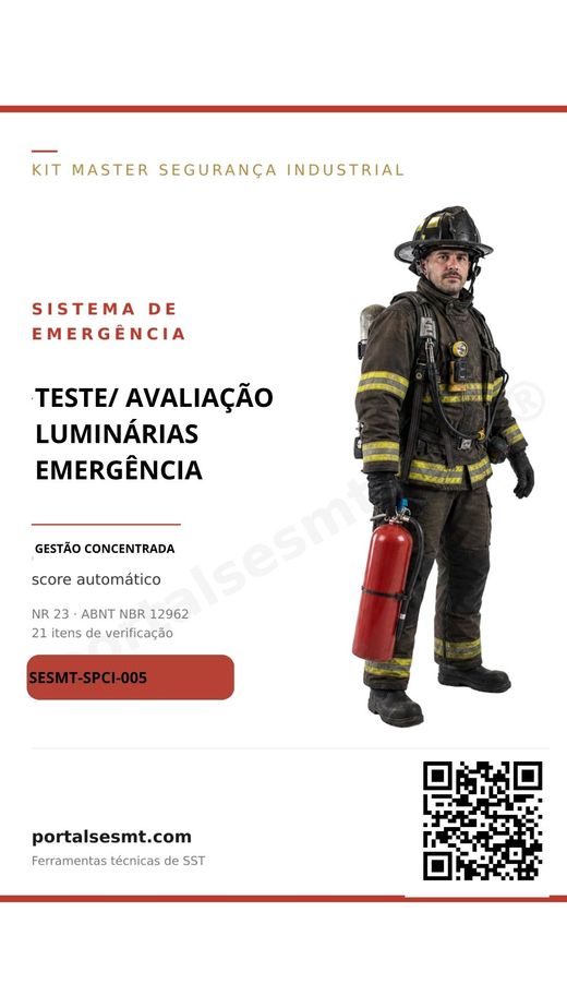 Capa — Avaliação de Luminárias de Emergência