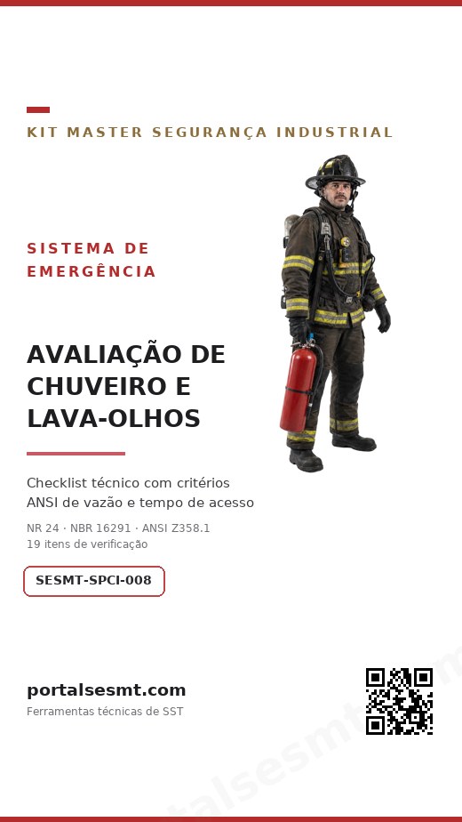 Capa — Avaliação de Chuveiro e Lava-Olhos