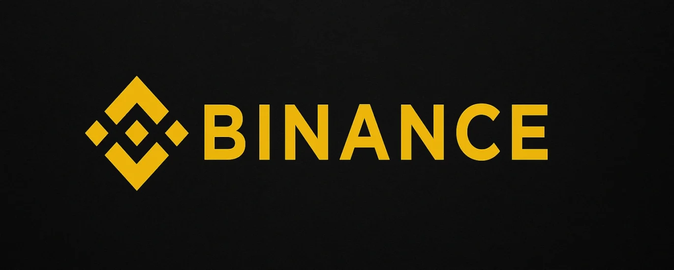 Logotipo da Binance em amarelo sobre fundo preto fosco, representando a maior corretora de criptomoedas do mundo. Ideal para artigos sobre como criar conta, segurança e investimentos em criptoativos."