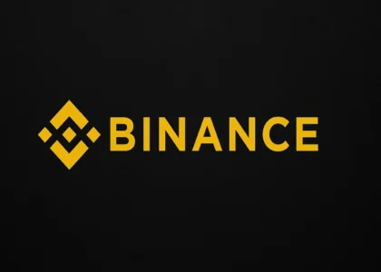 Logotipo da Binance em amarelo sobre fundo preto fosco, representando a maior corretora de criptomoedas do mundo. Ideal para artigos sobre como criar conta, segurança e investimentos em criptoativos."