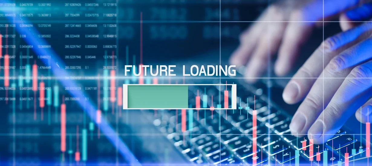 "Futuros e derivativos DeFi em carregamento — gráfico de velas. DeFi derivatives, crypto passive income, perpetual futures, Bitcoin options, decentralized liquidity, smart contracts, beginner-friendly DeFi, safe leverage, crypto hedge, token staking