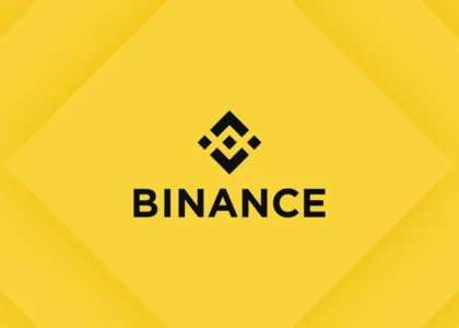 imagem card binance com fund amarelo e cor preta.