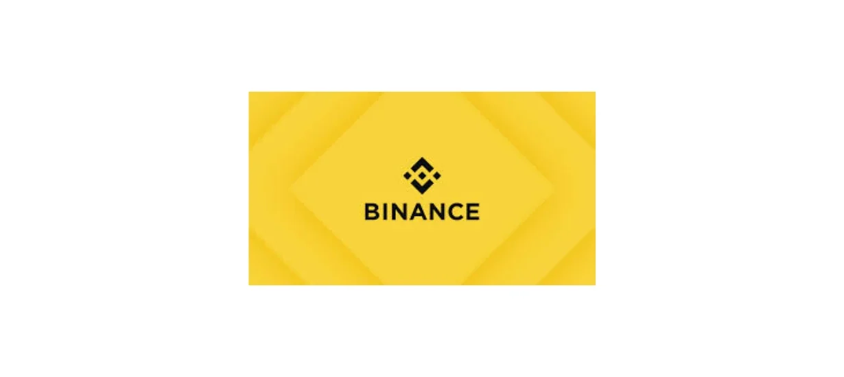 Logo oficial da Binance em fundo amarelo, artigo tutorial converter USDT para BRL