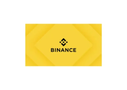 Logo oficial da Binance em fundo amarelo, artigo tutorial converter USDT para BRL