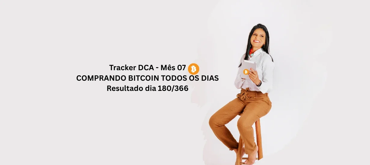 Capa hero DCA 180 dias mostrando evolução real comprando Bitcoin diariamente em 2025