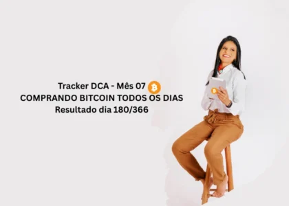 Capa hero DCA 180 dias mostrando evolução real comprando Bitcoin diariamente em 2025