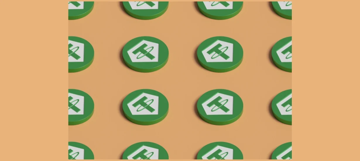 Vários ícones do Tether (USDT) sobre fundo bege, simbolizando a repetição de taxas ocultas no uso da stablecoin