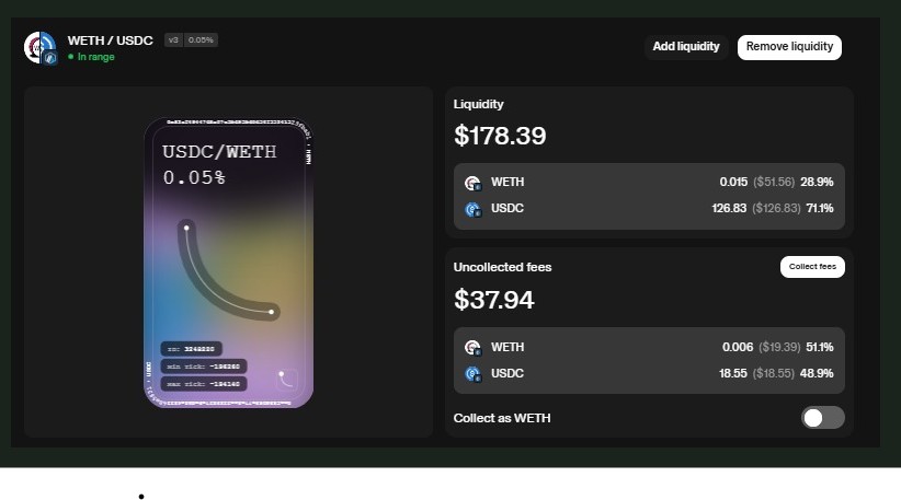Pool de liquidez ETH - Arbitrun