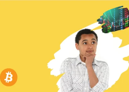 Jovem pensando sobre a frequência ideal de rolagem de opções em estratégias Wheel com Bitcoin e Ethereum