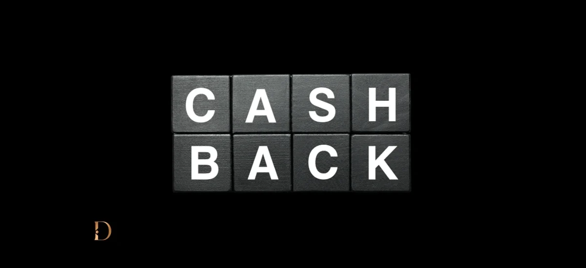 imagem representando cashback em Bitcoin com fundo preto e estilo Dama DeFi