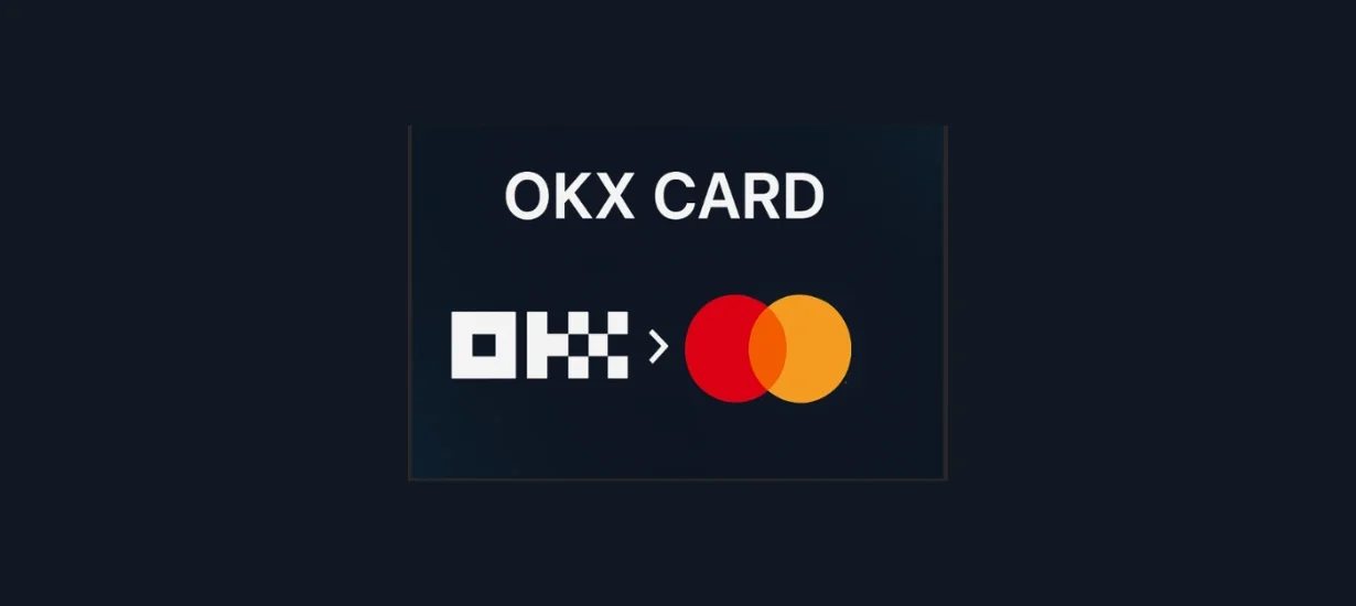 Cartão OKX permitindo pagamentos com stablecoins e criptomoedas em estabelecimentos físicos e online