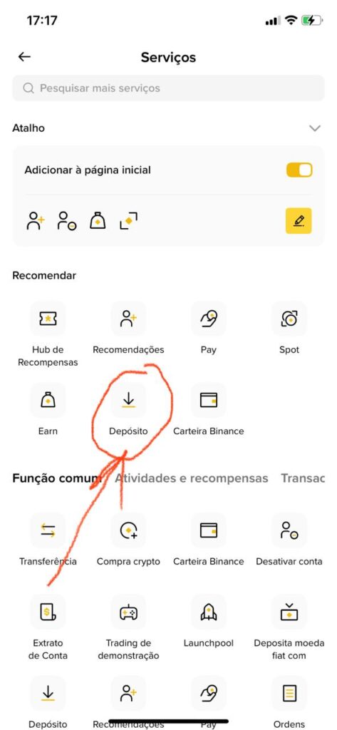 deposito brl binance definir valor passo a passo