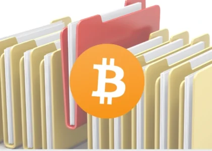 Pastas organizadas representando documentação segura de acesso a Bitcoin e criptoativos no planejamento sucessório