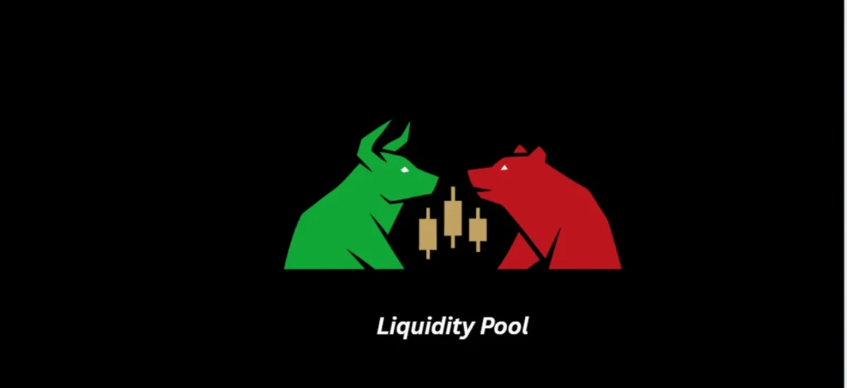 liquidity pool em mercado lateral com bull e bear frente a frente representando geração de taxas e renda passiva em defi