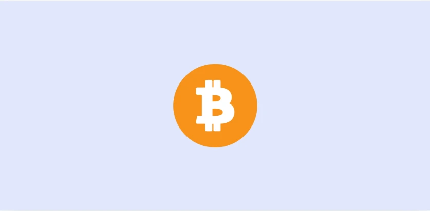 Bitcoin logo centered on a minimalist light gray background representing Bitcoin Lightning and digital payment infrastructure