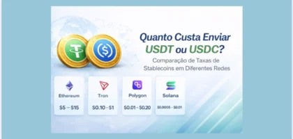 quanto custa enviar usdt ou usdc comparação de taxas stablecoins nas redes ethereum tron polygon arbitrum e solana