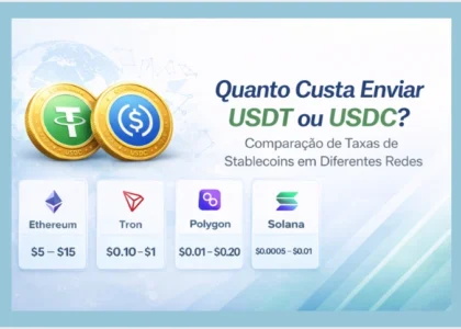 quanto custa enviar usdt ou usdc comparação de taxas stablecoins nas redes ethereum tron polygon arbitrum e solana
