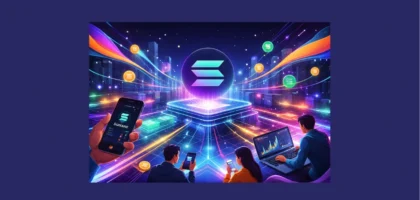 solana blockchain network digital payments ecosystem illustration connecting wallets transactions and decentralized finance