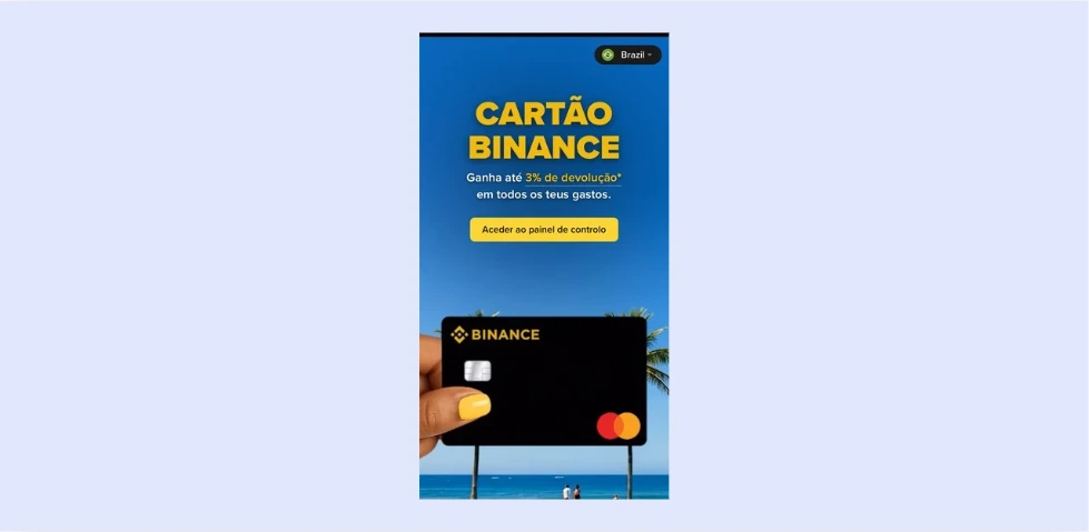 binance card cashback 3 percent crypto debit card visa mastercard spending bitcoin usdt beach lifestyle crypto payments