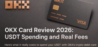OKX crypto debit card review 2026 spending USDT crypto debit card Visa Mastercard stablecoin payment card OKX exchange