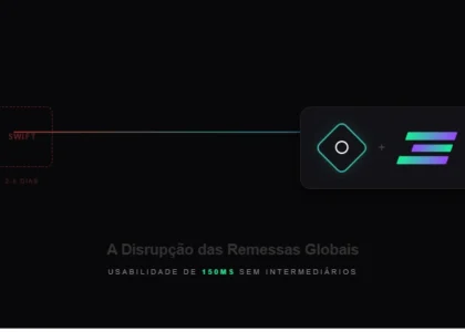 Captura de tela de um artigo técnico detalhando uma operação on-chain na pool de Liquidez Concentrada SOL/USDC dentro do protocolo Orca Whirlpools. O texto exibe especificações de identificação criptográfica da posição em formato NFT, as faixas de ticks e ranges escolhidos com preço spot a 82.50 USDC, limite inferior a 74.00 USDC e superior a 92.00 USDC, apontando uma eficiência de capital multiplicada em 9.4x. Uma tabela de desempenho financeiro consolida os números de capital inicial, tempo ativo de 45 dias e volume acumulado na pool.